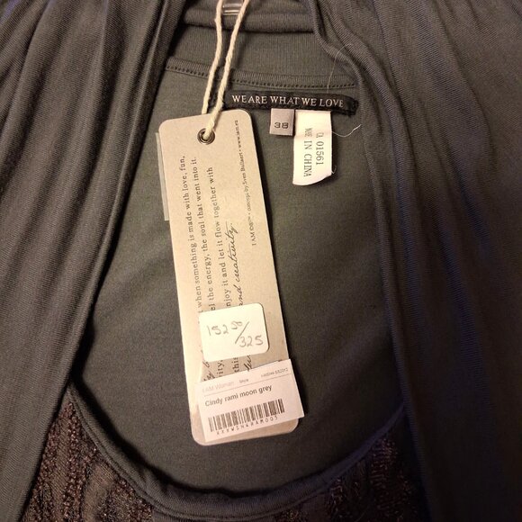 NWT I.AM.GIA Women's Well Tailored Long Sleeve Gray Lace Designed Lined Dress - Picture 10 of 10